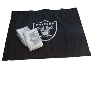 The Northwest Co NFL Raiders Pillowcase and Sham Set
